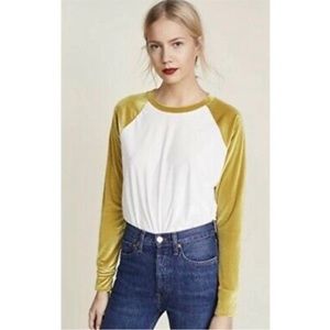 Madewell Velvet Baseball Tee